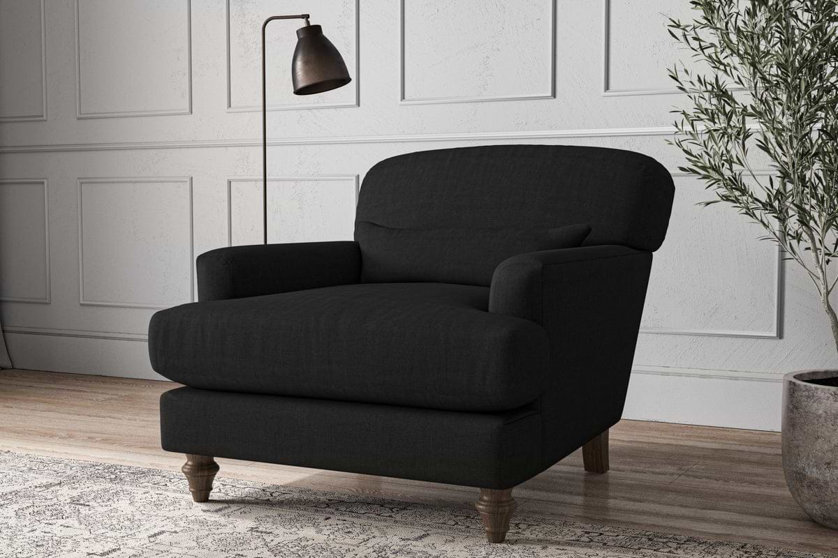 Nkuku MAKE TO ORDER Deni Armchair - Brera Linen Charcoal