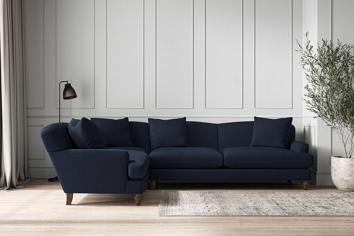 Navy linen deals couch