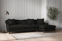 Nkuku MAKE TO ORDER Deni Grand Right Hand Chaise Sofa - Brera Linen Charcoal