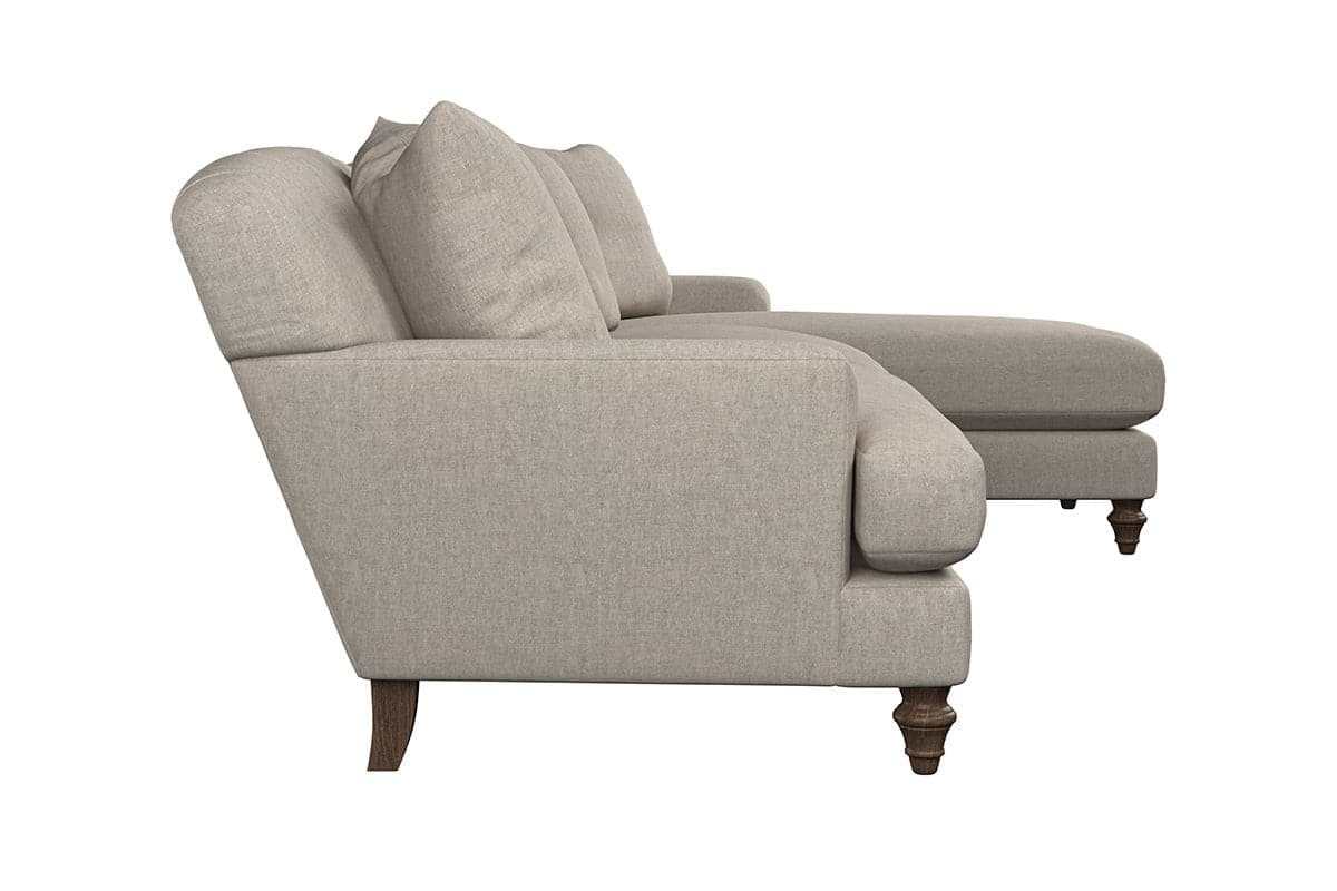 Nkuku MAKE TO ORDER Deni Grand Right Hand Chaise Sofa - Brera Linen Dusk