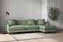 Nkuku MAKE TO ORDER Deni Grand Right Hand Chaise Sofa - Brera Linen Jade