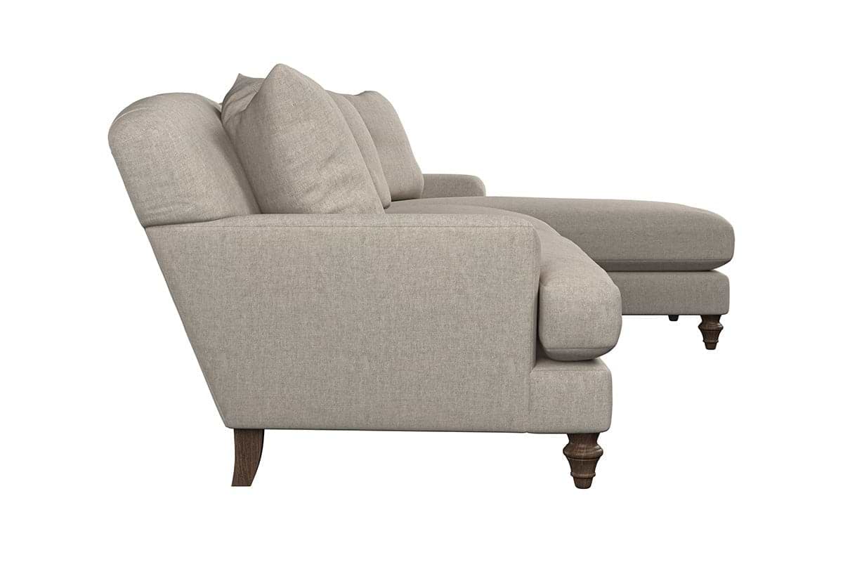 Nkuku MAKE TO ORDER Deni Grand Right Hand Chaise Sofa - Brera Linen Natural