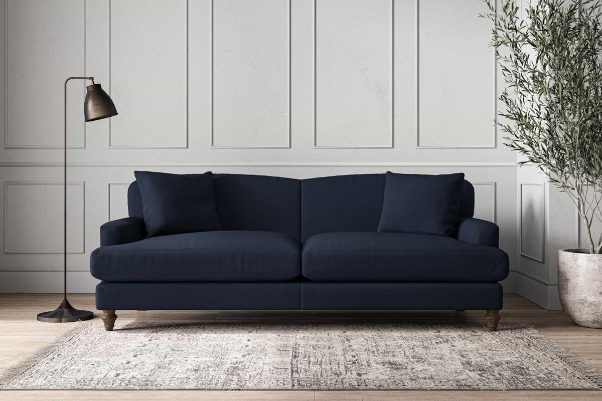 Nkuku MAKE TO ORDER Deni Grand Sofa - Brera Linen Indigo