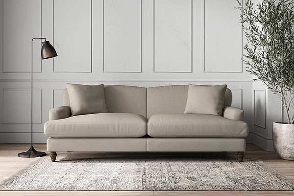 Nkuku MAKE TO ORDER Deni Grand Sofa - Recycled Cotton Flax