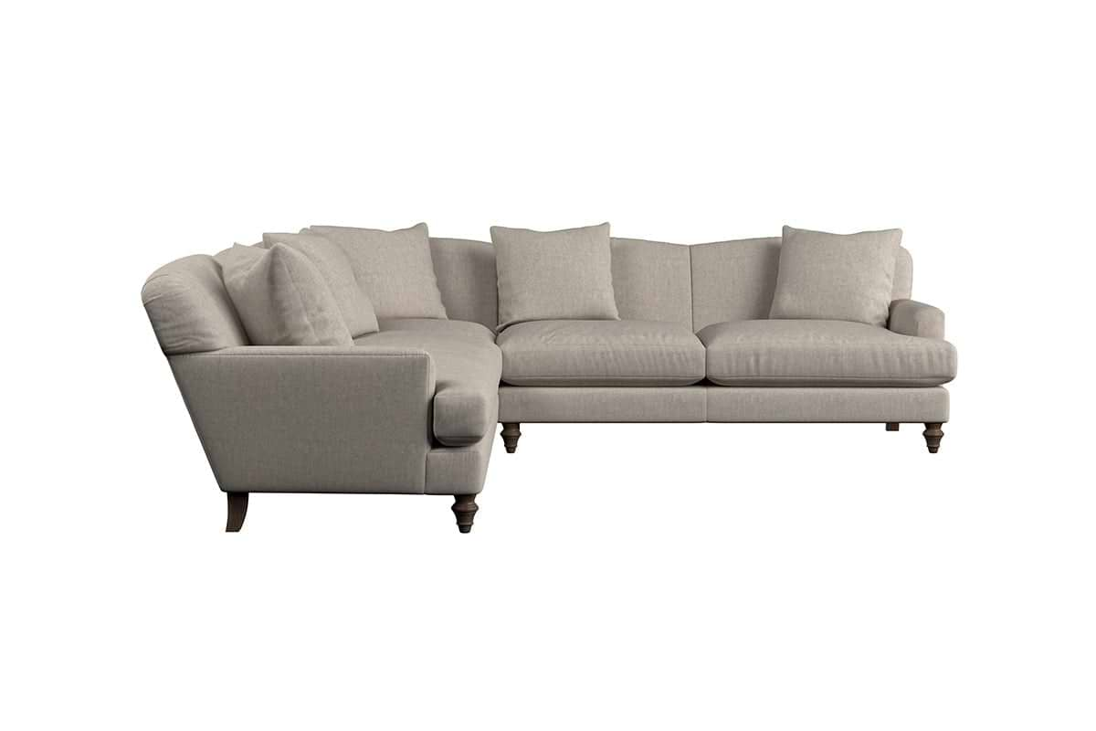 Nkuku MAKE TO ORDER Deni Large Corner Sofa - Brera Linen Chesnut