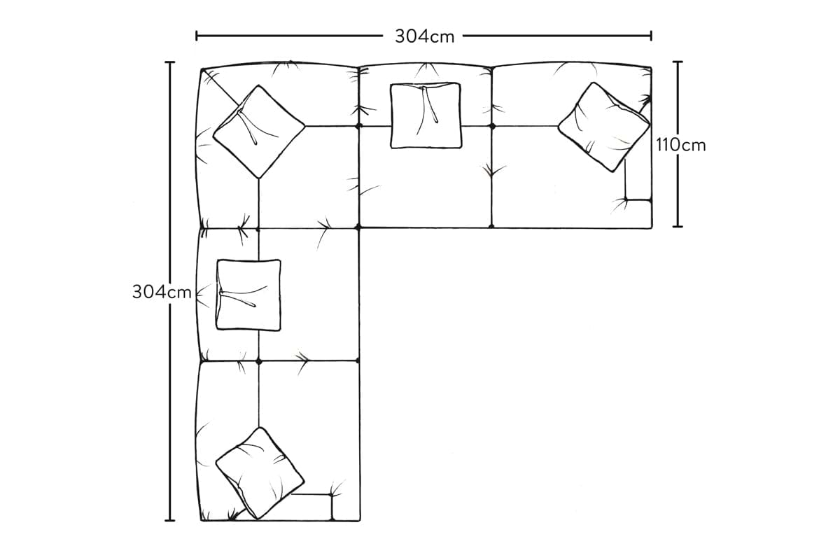 Nkuku MAKE TO ORDER Deni Large Corner Sofa - Brera Linen Chesnut