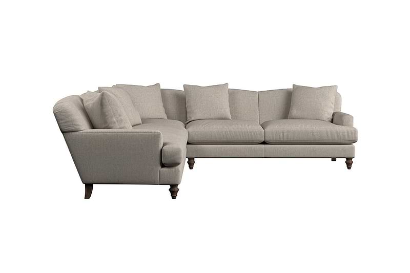 Nkuku MAKE TO ORDER Deni Large Corner Sofa - Brera Linen Pebble
