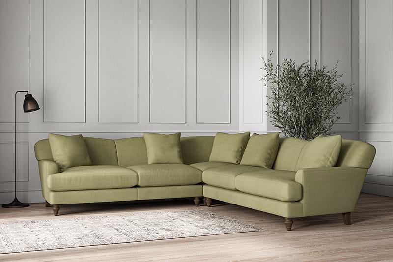 Nkuku MAKE TO ORDER Deni Large Corner Sofa - Brera Linen Sage