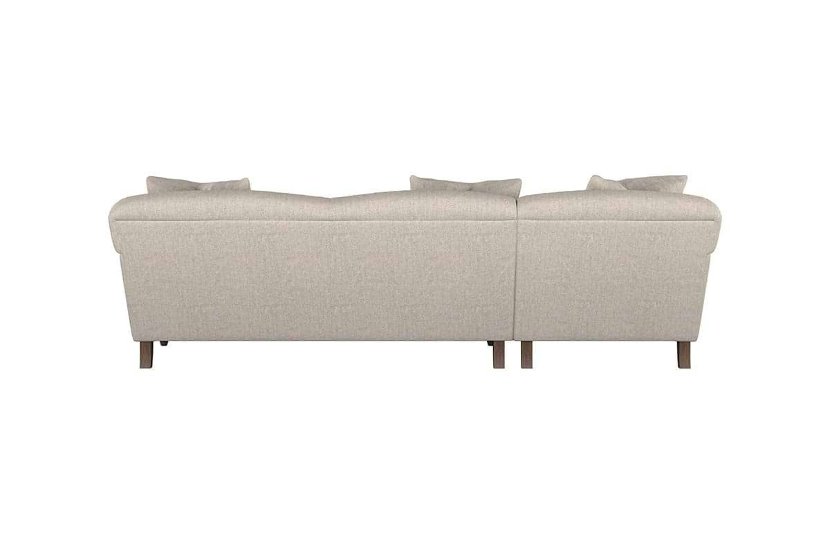 Nkuku MAKE TO ORDER Deni Large Left Hand Chaise Sofa - Brera Linen Charcoal