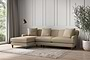 Nkuku MAKE TO ORDER Deni Large Left Hand Chaise Sofa - Brera Linen Pebble