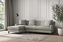 Nkuku MAKE TO ORDER Deni Large Left Hand Chaise Sofa - Brera Linen Smoke