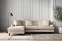 Nkuku MAKE TO ORDER Deni Large Left Hand Chaise Sofa - Recycled Cotton Natural