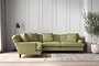 Nkuku MAKE TO ORDER Deni Large Left Hand Corner Sofa - Brera Linen Sage