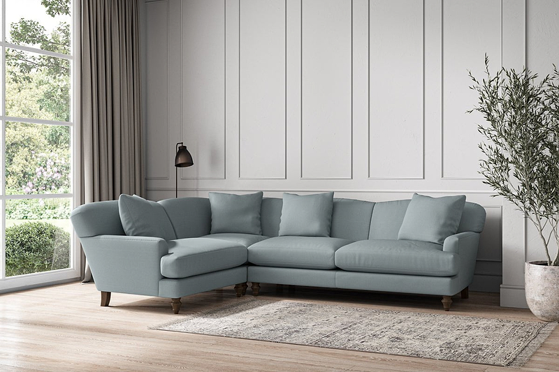 Nkuku MAKE TO ORDER Deni Large Left Hand Corner Sofa - Recycled Cotton Horizon