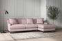 Nkuku MAKE TO ORDER Deni Large Right Hand Chaise Sofa - Recycled Cotton Lavender