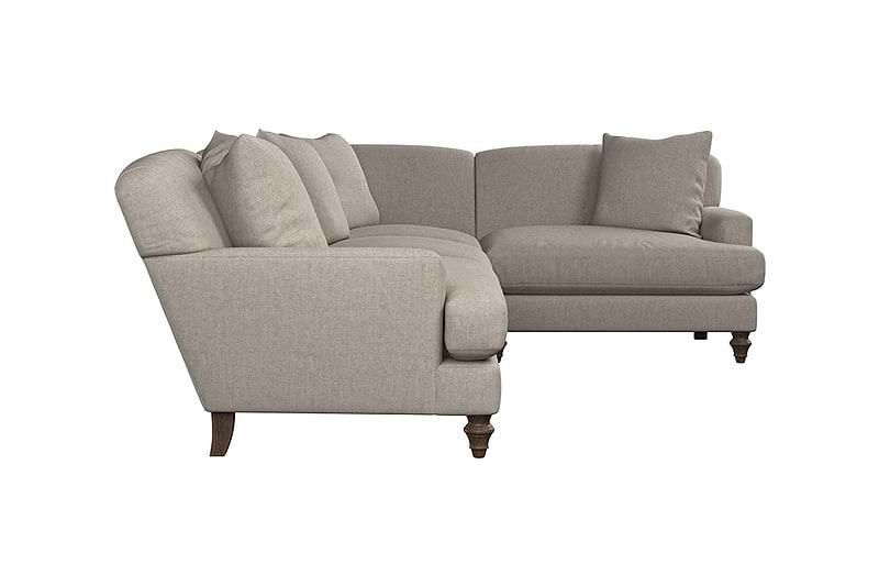 Nkuku MAKE TO ORDER Deni Large Right Hand Corner Sofa - Brera Linen Charcoal