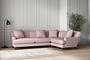 Nkuku MAKE TO ORDER Deni Large Right Hand Corner Sofa - Recycled Cotton Lavender