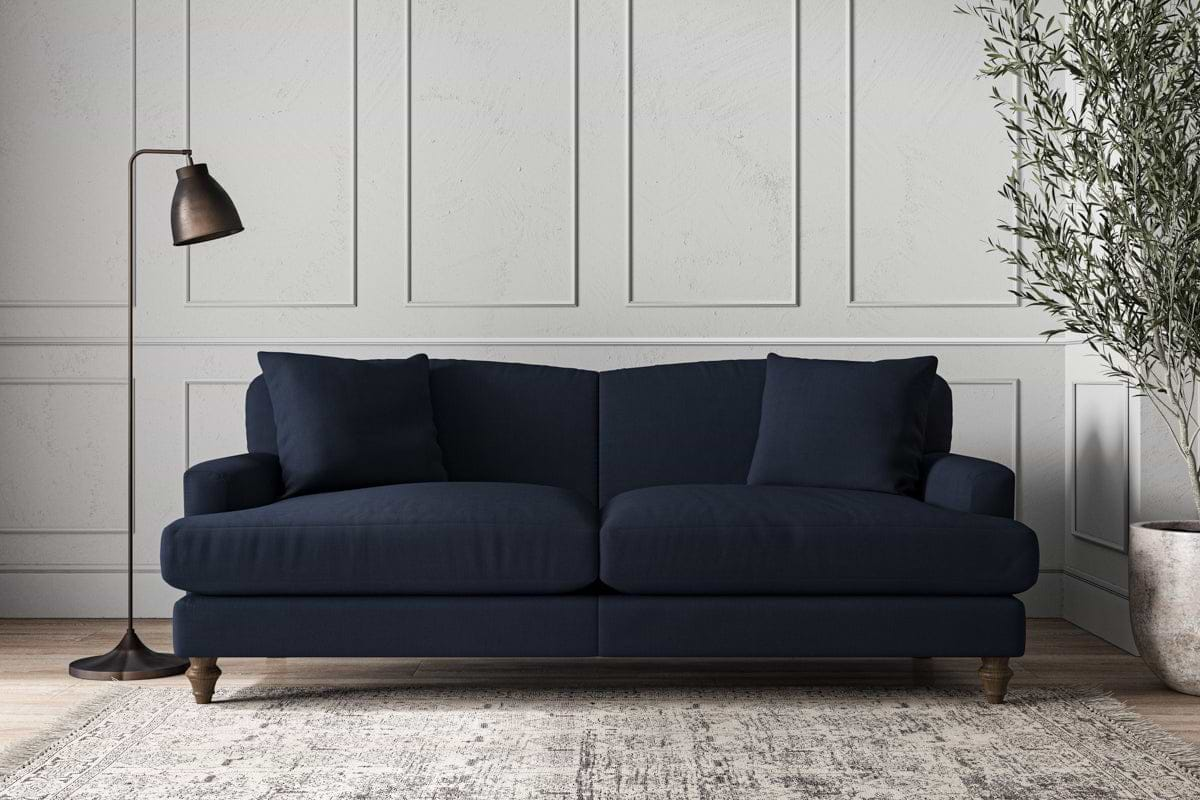 Nkuku MAKE TO ORDER Deni Large Sofa - Brera Linen Indigo