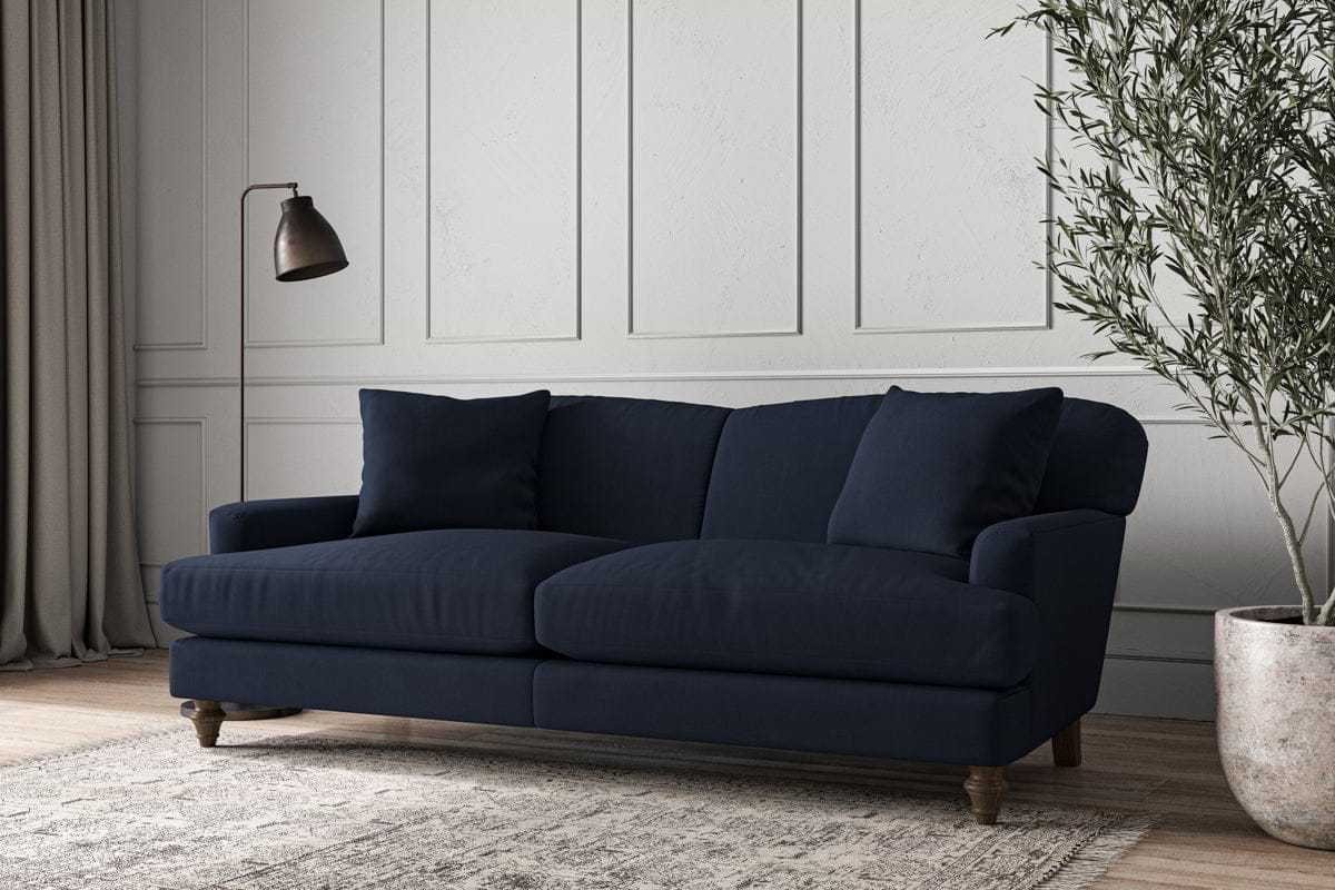 Nkuku MAKE TO ORDER Deni Large Sofa - Brera Linen Indigo