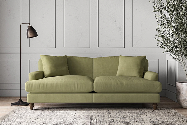 Nkuku MAKE TO ORDER Deni Large Sofa - Brera Linen Sage