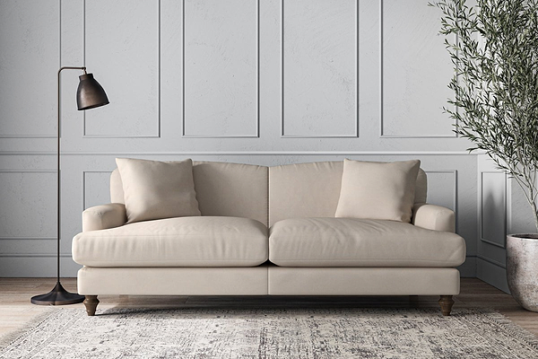 Nkuku MAKE TO ORDER Deni Large Sofa - Recycled Cotton Natural