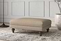 Nkuku MAKE TO ORDER Deni Medium Footstool - Brera Linen Pebble