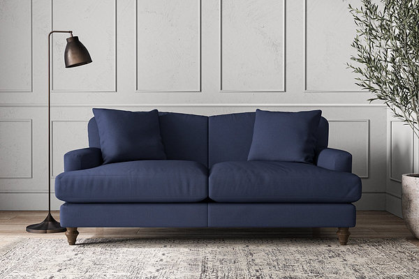 Nkuku MAKE TO ORDER Deni Medium Sofa - Recycled Cotton Navy