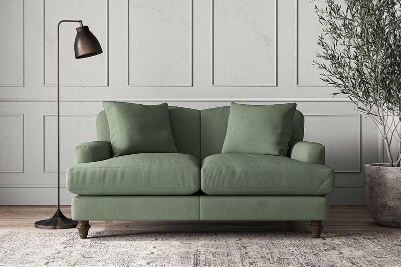 Nkuku MAKE TO ORDER Deni Small Sofa - Brera Linen Jade