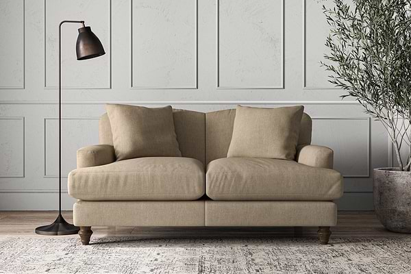 Nkuku MAKE TO ORDER Deni Small Sofa - Brera Linen Pebble