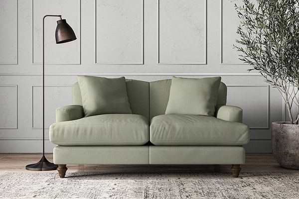 Nkuku MAKE TO ORDER Deni Small Sofa - Recycled Cotton Seaspray