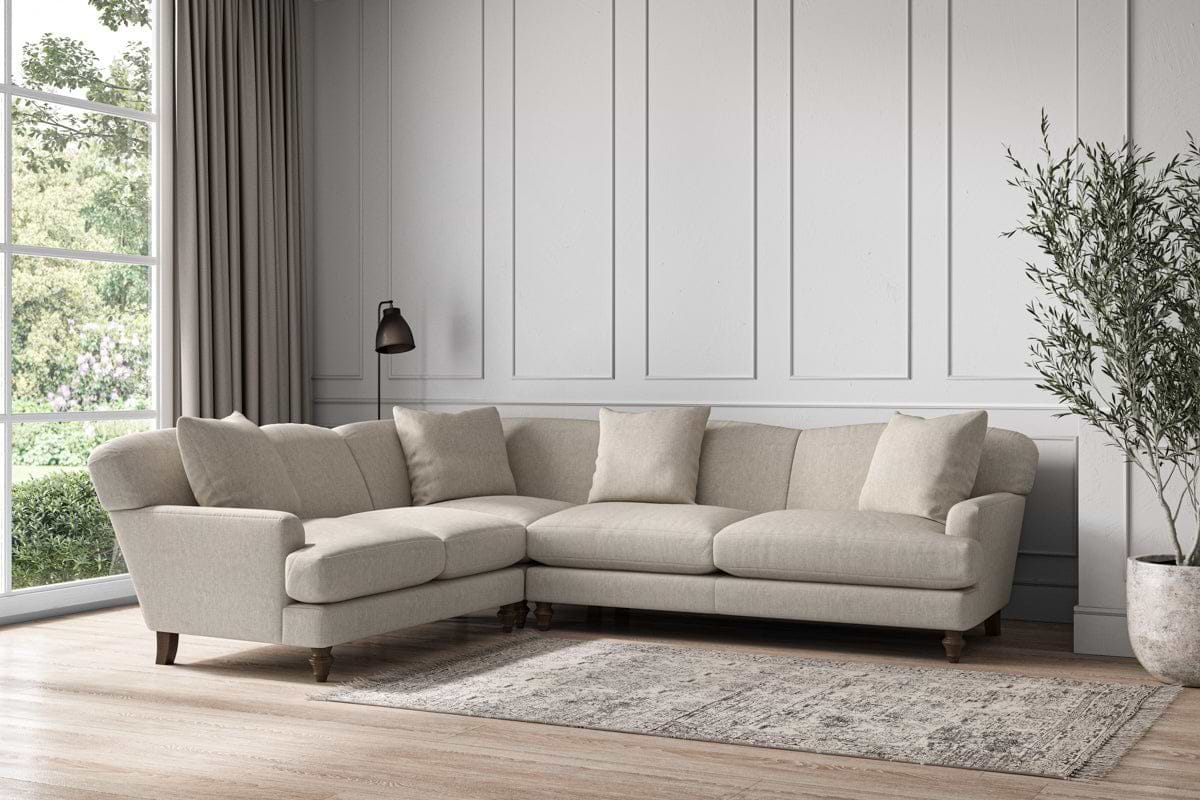 Deni Super Grand Left Hand Corner Sofa - Brera Linen Natural