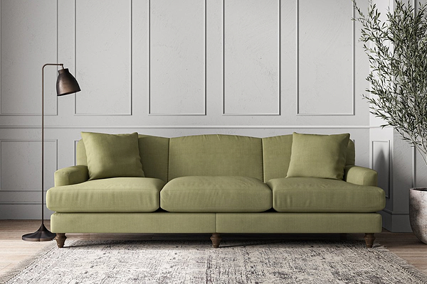 Nkuku MAKE TO ORDER Deni Super Grand Sofa - Brera Linen Sage