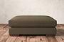 Nkuku MAKE TO ORDER Guddu Grand Footstool - Brera Linen Chesnut