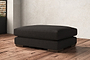 Nkuku MAKE TO ORDER Guddu Grand Footstool - Brera Linen Espresso