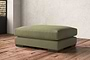 Nkuku MAKE TO ORDER Guddu Grand Footstool - Brera Linen Sage