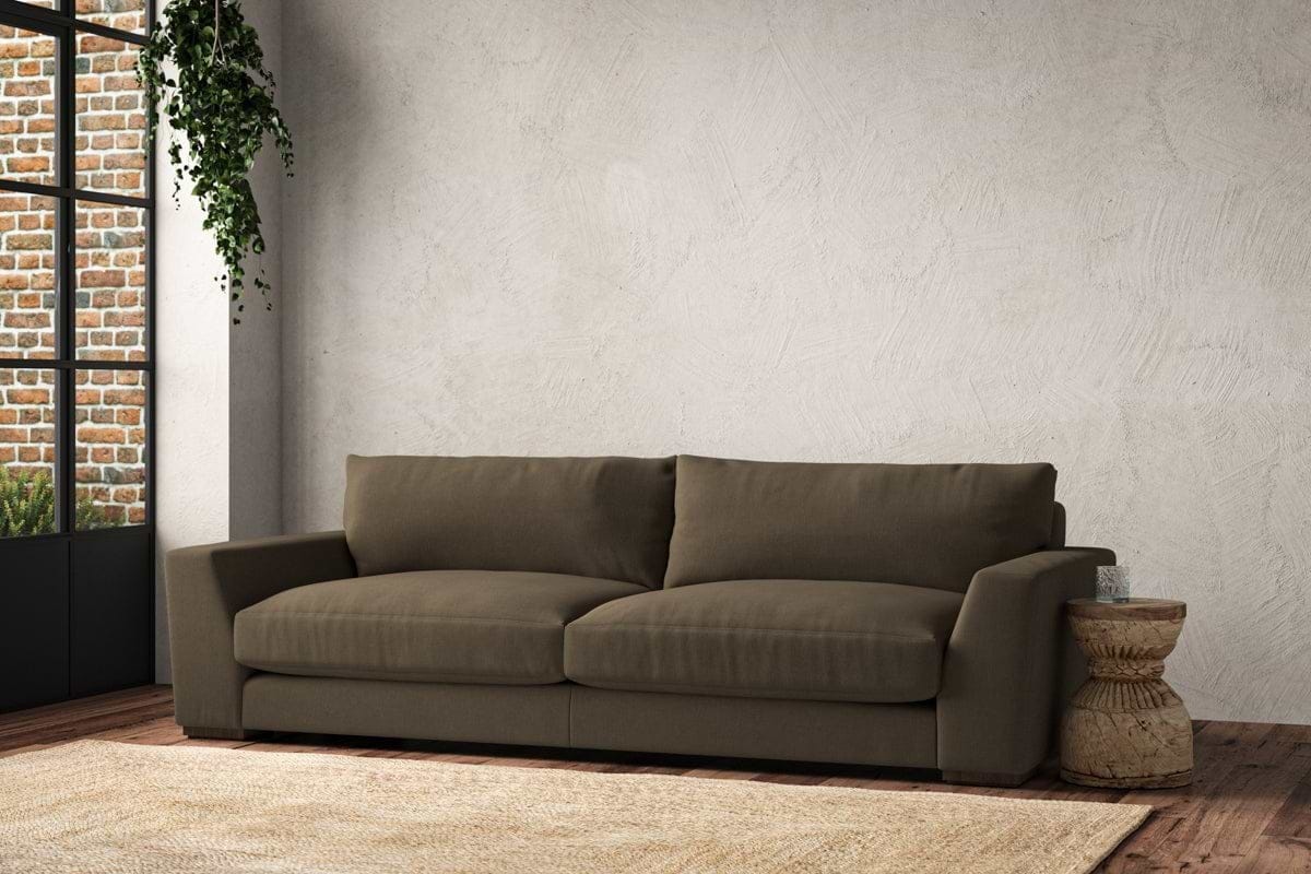 nkuku MAKE TO ORDER Guddu Grand Sofa - Brera Linen Chesnut