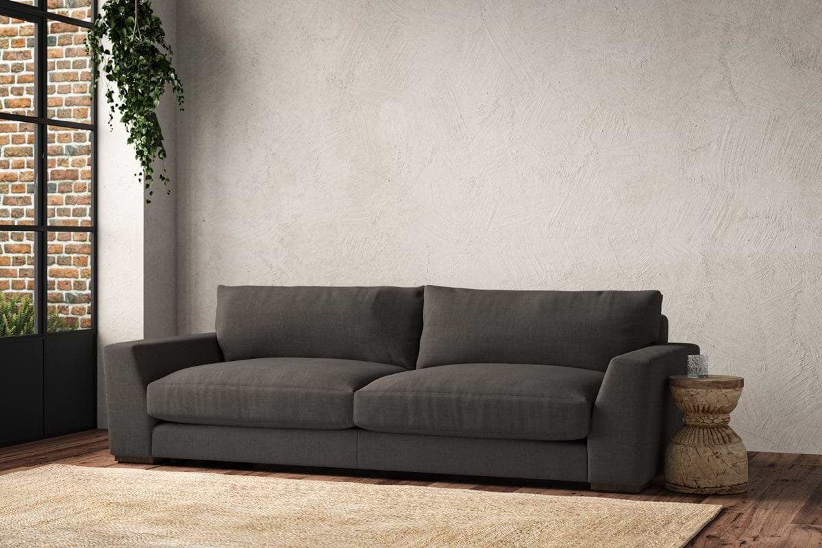 nkuku MAKE TO ORDER Guddu Grand Sofa - Brera Linen Granite