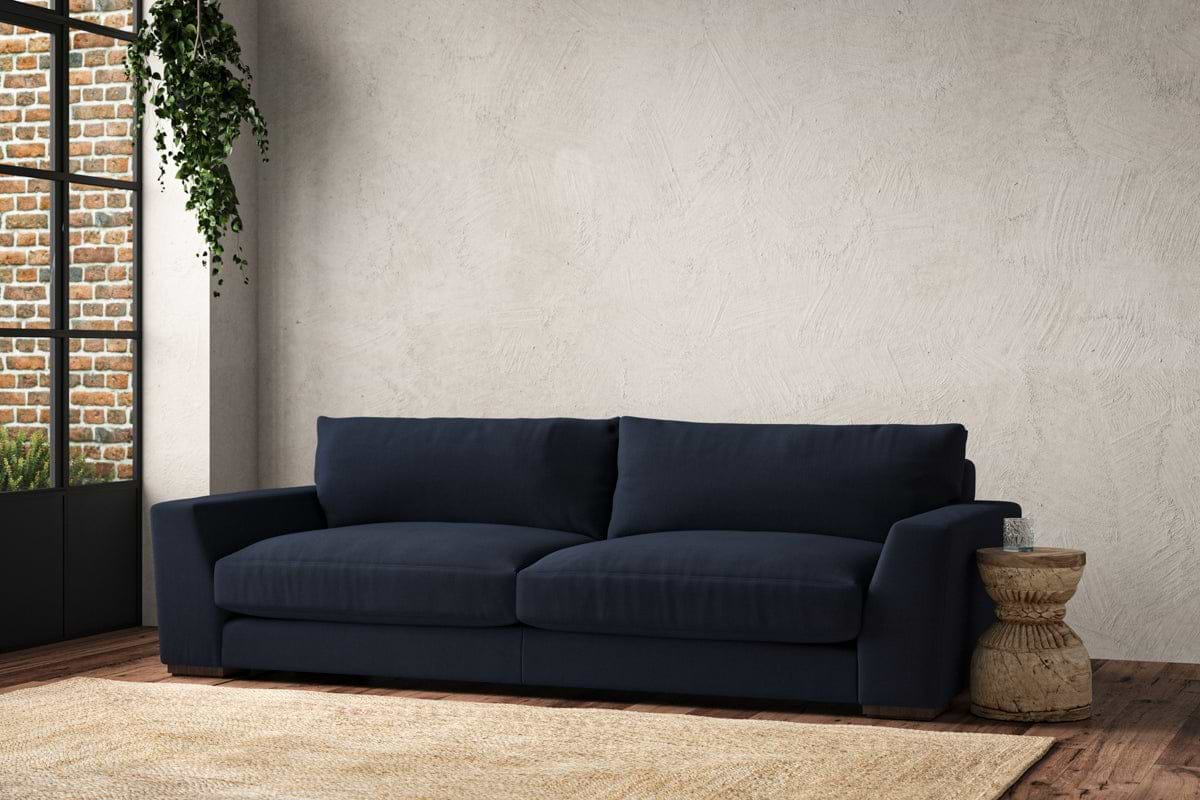 nkuku MAKE TO ORDER Guddu Grand Sofa - Brera Linen Indigo