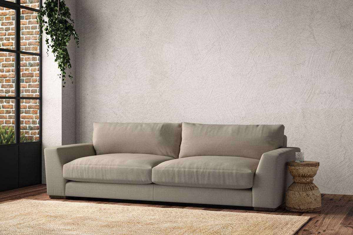 Nkuku MAKE TO ORDER Guddu Grand Sofa - Recycled Cotton Stone