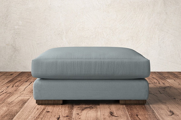 Nkuku MAKE TO ORDER Guddu Large Footstool - Recycled Cotton Horizon