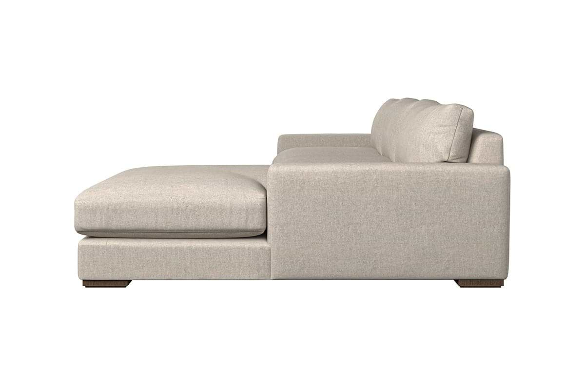 Nkuku MAKE TO ORDER Guddu Large Right Hand Chaise Sofa - Brera Linen Smoke