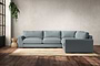 Nkuku MAKE TO ORDER Guddu Large Right Hand Corner Sofa - Recycled Cotton Horizon