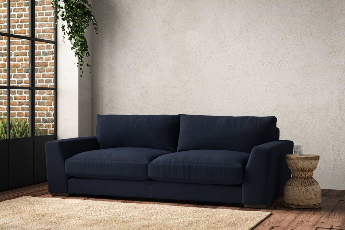 nkuku MAKE TO ORDER Guddu Large Sofa - Brera Linen Indigo