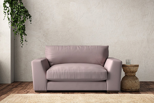 nkuku MAKE TO ORDER Guddu Love Seat - Recycled Cotton Lavender