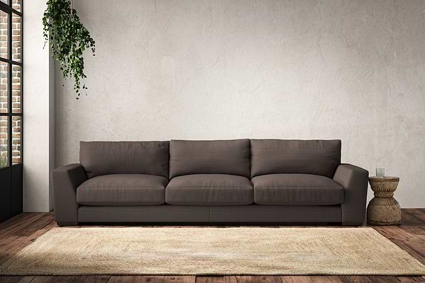 Nkuku MAKE TO ORDER Guddu Super Grand Sofa - Recycled Cotton Mocha