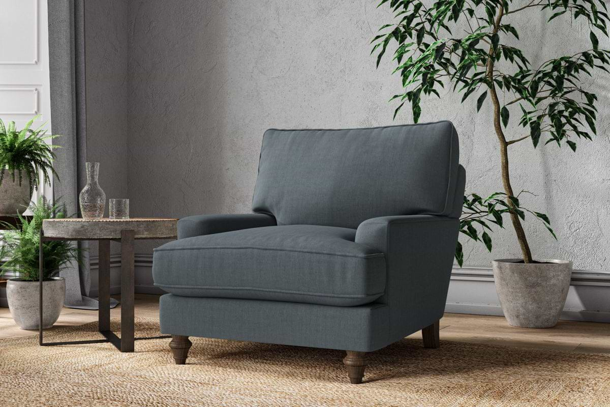 Nkuku MAKE TO ORDER Marri Armchair - Brera Linen Dusk