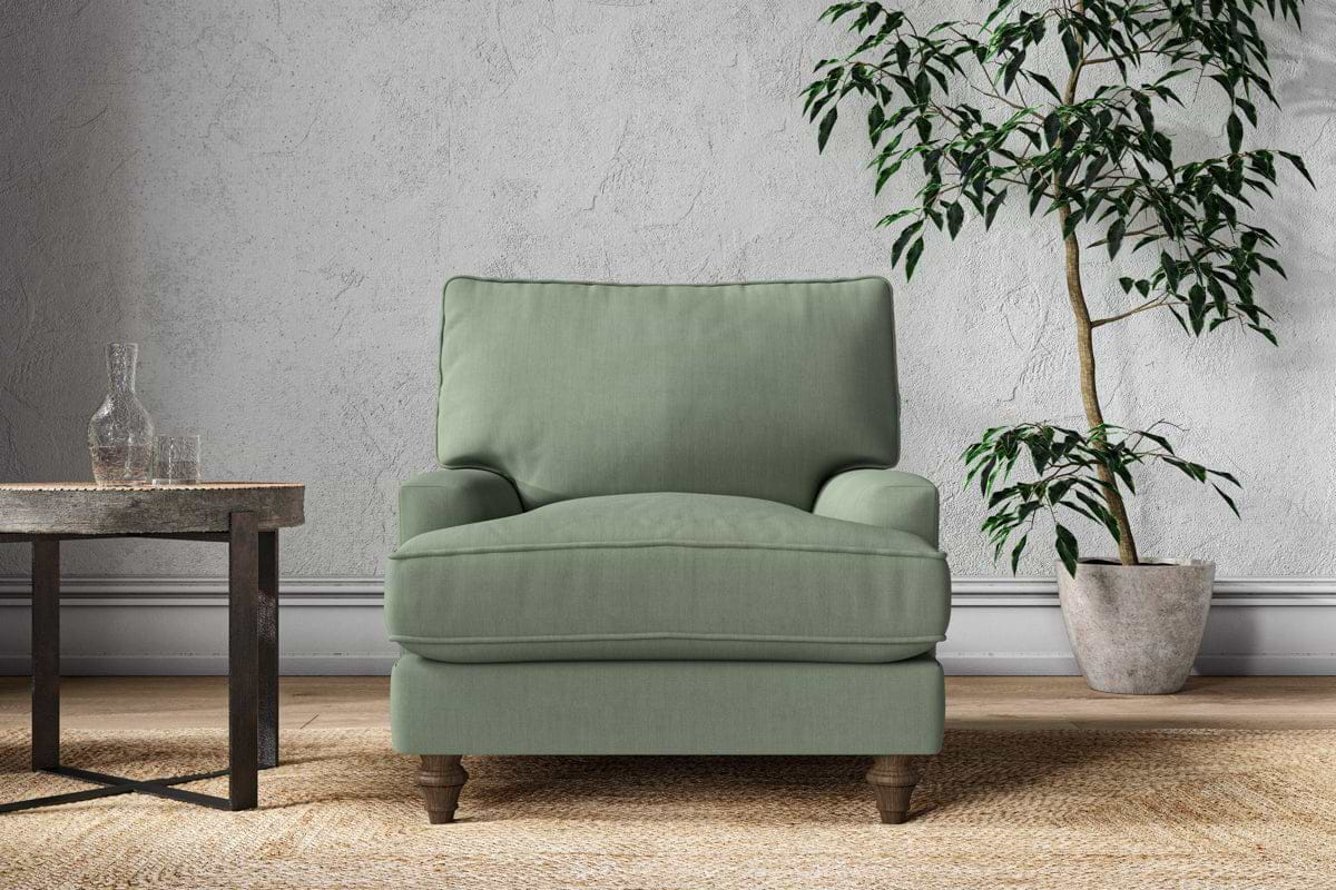 Nkuku MAKE TO ORDER Marri Armchair - Brera Linen Jade