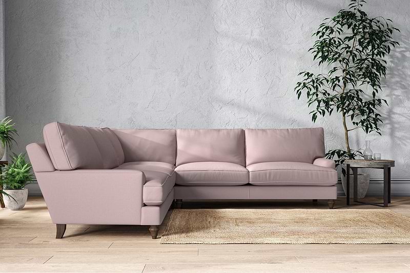 Nkuku MAKE TO ORDER Marri Grand Corner Sofa - Recycled Cotton Lavender