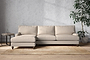 Nkuku MAKE TO ORDER Marri Grand Left Hand Chaise Sofa - Recycled Cotton Natural
