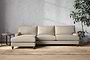 Nkuku MAKE TO ORDER Marri Grand Left Hand Chaise Sofa - Recycled Cotton Stone